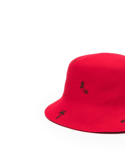 Super Duper Hats Freya Narrow Bucket Bag In Rot