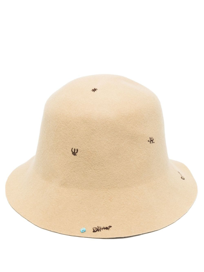 Shop Super Duper Hats Freya Narrow Bucket Hat In Nude