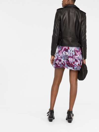 Iro Notched-lapels Biker Jacket In Schwarz