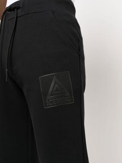 Shop Iceberg Logo-patch Track Pants In Schwarz