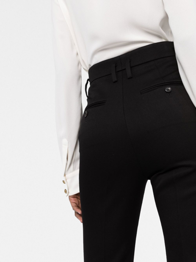 Saint Laurent Straight Leg Tailored Trousers In Schwarz