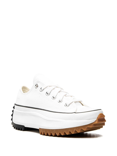 Converse White Run Star Hike Platform Sneakers In White