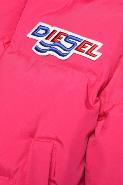 Shop Diesel Jrolfb Jacket  In Strawberry Red