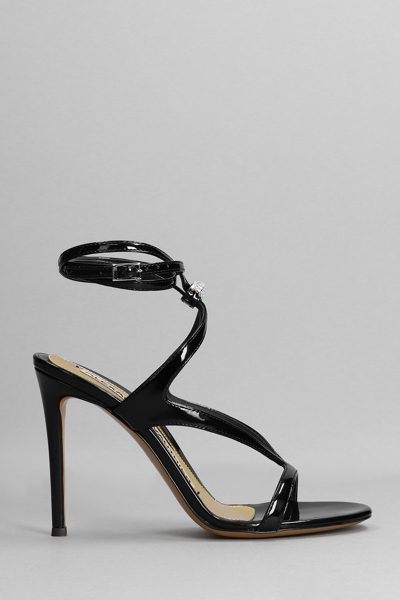 Shop Alexandre Vauthier Sandals In Black Patent Leather