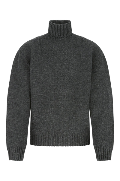 Shop Prada Grey Wool Sweater Grey  Uomo 50