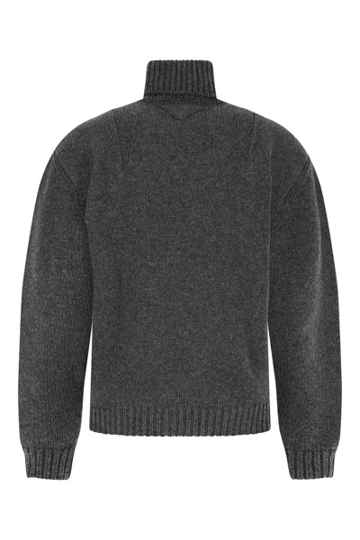 Shop Prada Grey Wool Sweater Grey  Uomo 50