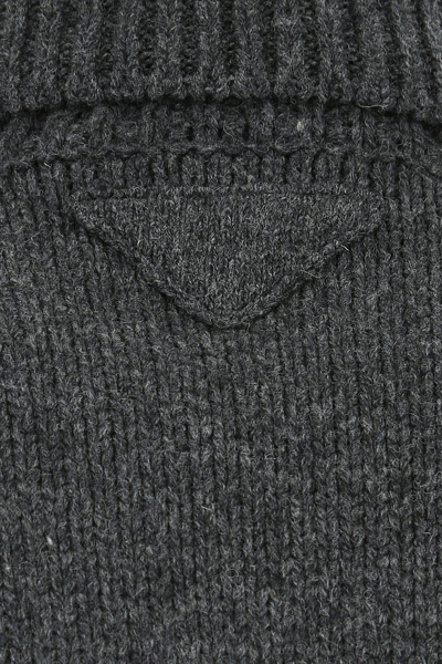 Shop Prada Grey Wool Sweater Grey  Uomo 50