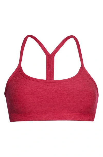 Shop Beyond Yoga Space Dye Slim Racerback Sports Bra In Dragonfruit-sangria