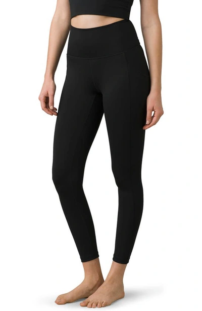 Prana Electa Legging In Black Camo In Solid Black