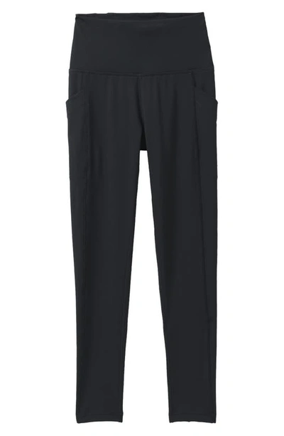 Prana Electa Legging In Black Camo In Solid Black