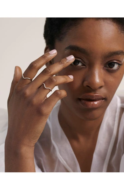 Monica Vinader Riva 18k Gold Vermeil Pavé Diamond Wishbone Stackable Ring In 18ct Gold Vermeil On Sterling