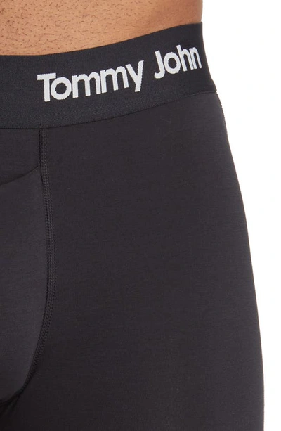 Shop Tommy John 2-pack Cool Cotton 6-inch Boxer Briefs In Black/ Black