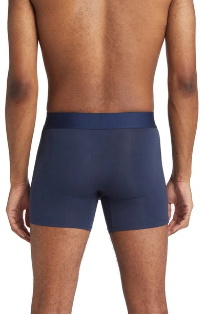 Shop Tommy John 2-pack Cool Cotton 4-inch Boxer Briefs In Navy/ Black