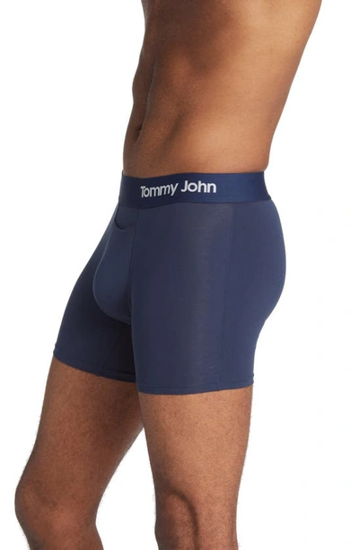 Shop Tommy John 2-pack Cool Cotton 4-inch Boxer Briefs In Navy/ Black