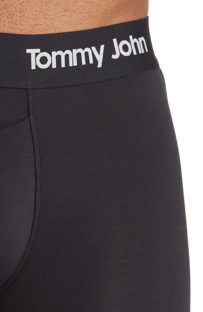 Shop Tommy John 2-pack Cool Cotton 4-inch Boxer Briefs In Black/ Black