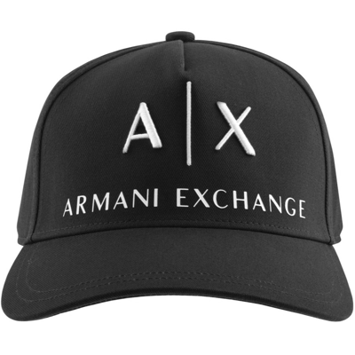 Shop Armani Exchange Logo Baseball Cap Black
