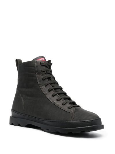 Shop Camper Brutus Lace-up Fastening Boots In Grau