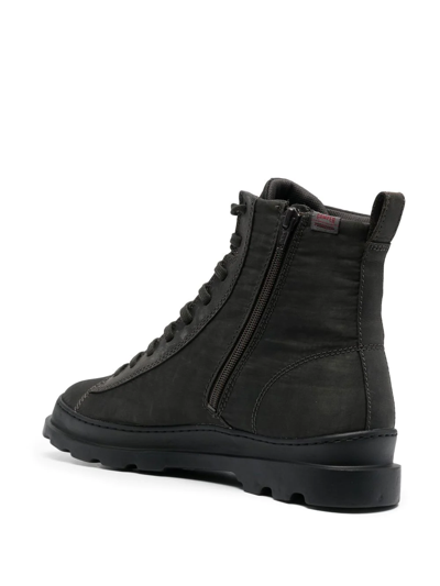 Shop Camper Brutus Lace-up Fastening Boots In Grau