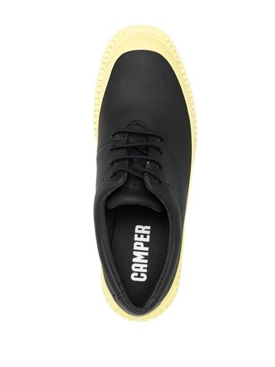 Camper Contrasting-sole Lace-up Sneakers In Black
