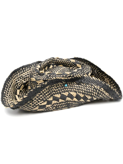 Shop Super Duper Hats Stevenson Woven Hat In Schwarz