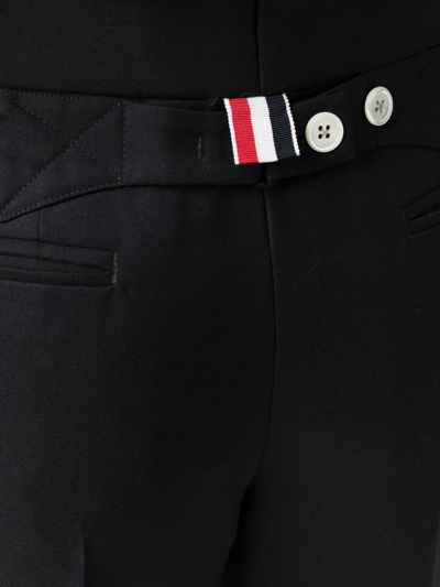 Shop Thom Browne Pearl-detailing Tailored Wool Trousers In Black