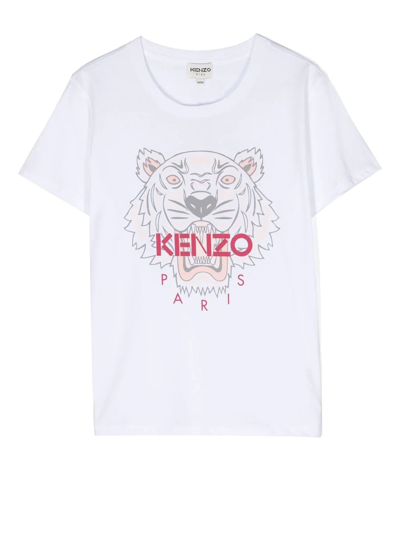 Shop Kenzo Logo-print Short-sleeve T-shirt In 白色