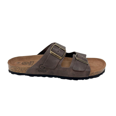 Shop Hanks Brand Bio Isquia Sandal Made In Leather In Brown