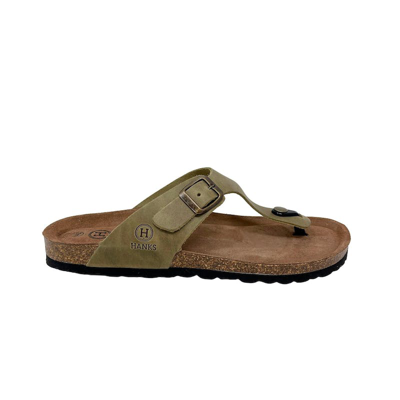 Shop Hanks Brand Bio Itaca Leather Sandal In Green
