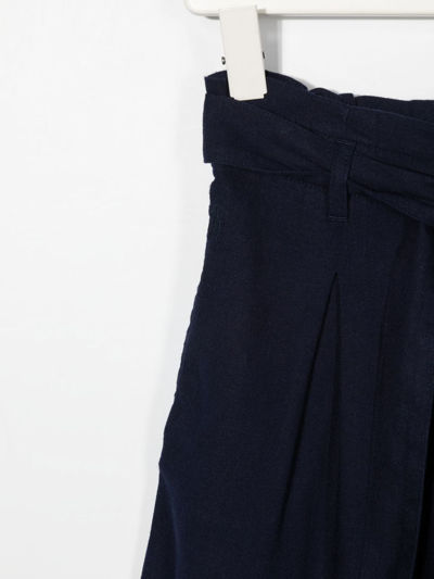 Shop Ralph Lauren Wide-leg Trousers In 蓝色