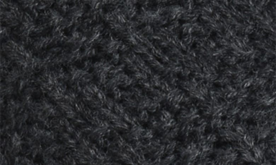 Gaahuu Knit & Faux Fur Slipper In Charcoal Grey