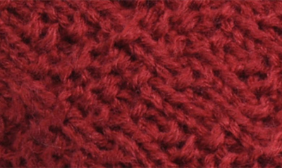 Gaahuu Knit & Faux Fur Slipper In Ruby