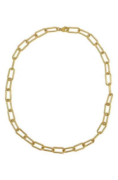 Adornia Water Resistant Wide Chunky Paper Clip Chain Gold In Yellow