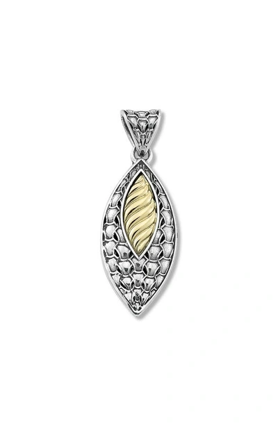 Samuel B. 18k Gold & Sterling Silver Marquise Shape Pendant In Silver And Gold
