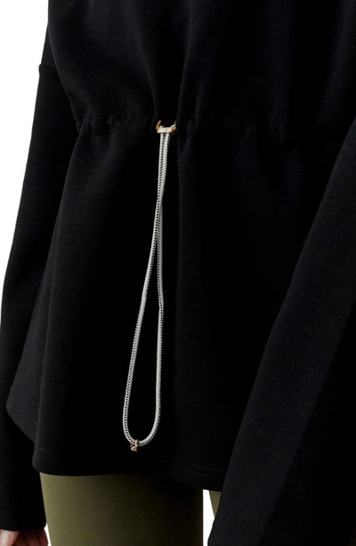 Varley Barton Funnel Neck Sweatshirt In Black