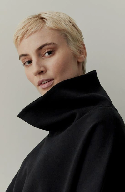 Varley Barton Funnel Neck Sweatshirt In Black