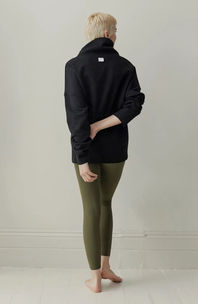 Varley Barton Funnel Neck Sweatshirt In Black