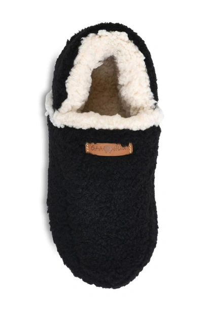 Gaahuu Berber Faux Fur Slipper In Black