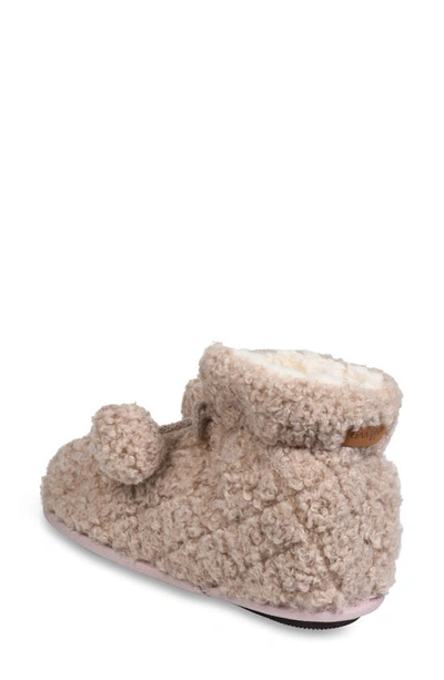 Gaahuu Faux Fur Quilted Slipper Boot In Cocoa