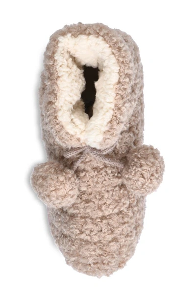 Gaahuu Faux Fur Quilted Slipper Boot In Cocoa