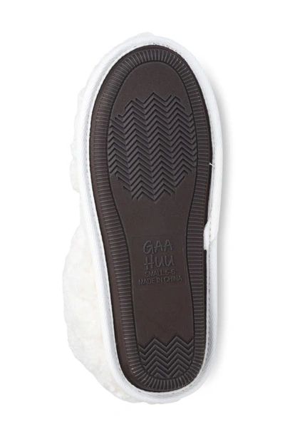 Gaahuu Faux Fur Quilted Slipper Boot In Natural