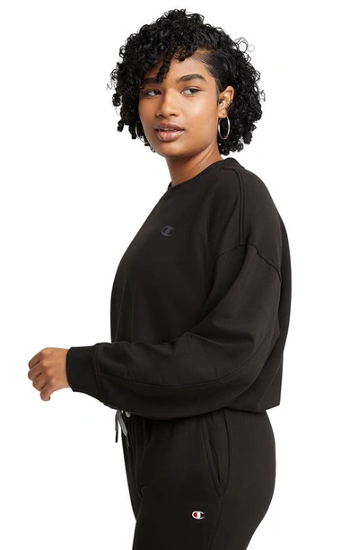 Shop Champion Soft Touch Drawstring Sweatshirt In Black
