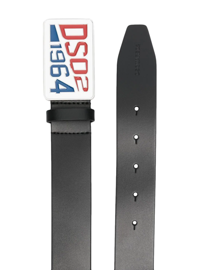 Shop Dsquared2 Logo-buckle Leather Belt In Black