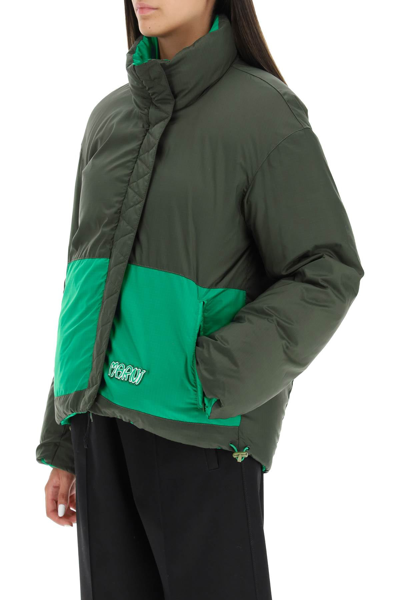 Shop Marni Reversible Short Down Jacket In Green