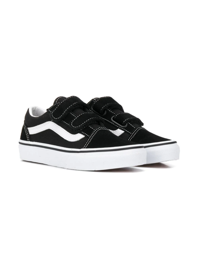 Shop Vans Authentic Strapped Sneakers In Black