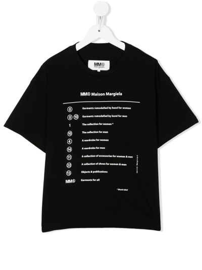 Shop Mm6 Maison Margiela Graphic-print Short-sleeve T-shirt In Black