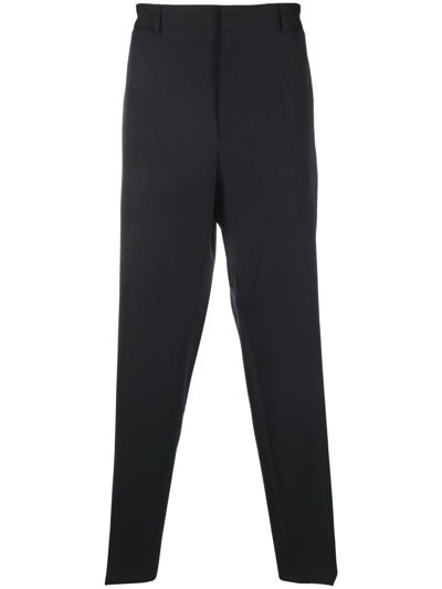 Shop Jil Sander Slim-cut Elasticated-waistband Trousers In Blue