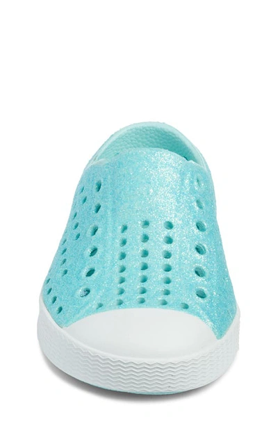 Shop Native Shoes Jefferson Bling Glitter Slip-on Sneaker In Piedmont Bling/ Shell White