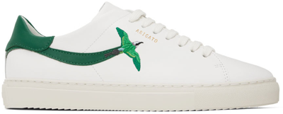 Shop Axel Arigato White & Green Clean 90 Stripe Bee Bird Sneakers