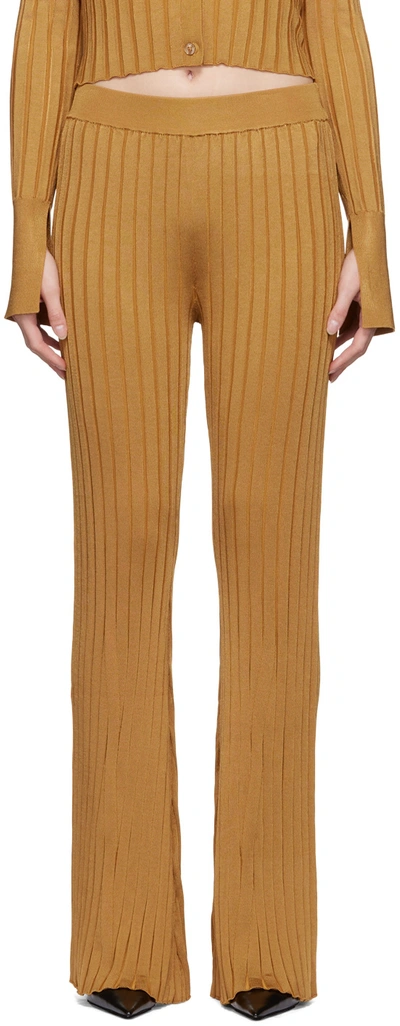 Shop Remain Birger Christensen Yellow Leimah Lounge Pants In 17-1047 Honey Mustar