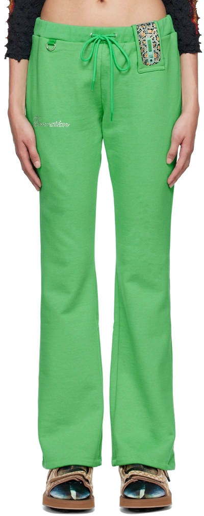 Doublet Green Mobile Phone Lounge Pants In Green